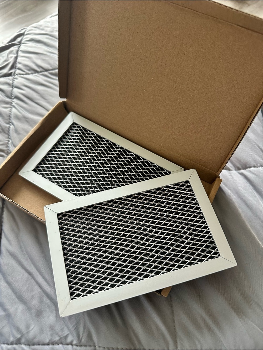 Amazon Microwave Charcoal Filters - Black Media with Silver Frame (2 Pack)